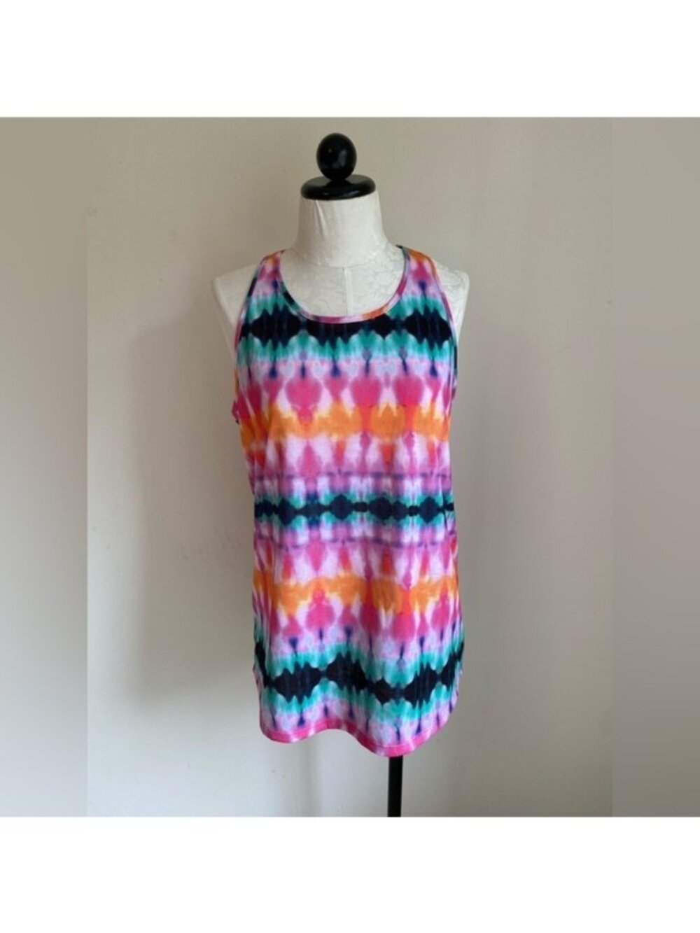 NWT Zelos Tie-Dye Racerback Tank Top With Twisted Back Size M